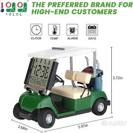 Orologio LCD mini golf cart da scrivania