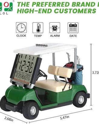 Orologio LCD mini golf cart da scrivania