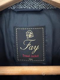 Giacca Fay tg 48 in lana spigata immacolata