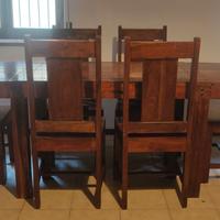 Tavolo in Legno Massello di teak + 6 Sedie