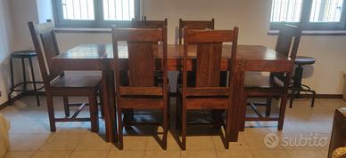 Tavolo in Legno Massello di teak + 6 Sedie