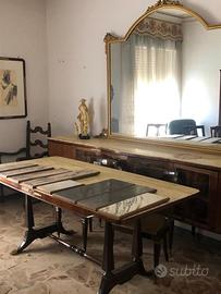 Tavolo e comò marmo massello antichi