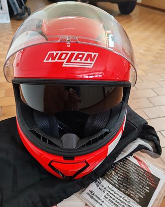 Casco  Nolan unisex rosso taglia xs