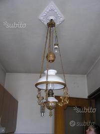 Lampadario antico saliscendi