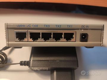 Switch Ethernet 4 Porte case metallico + ventola