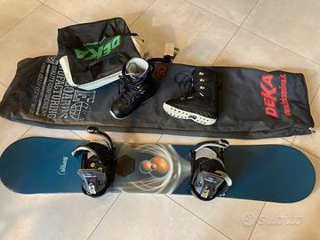 Tavola snowboard attacchi scarponi completo sacche