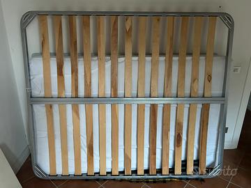 Rete con doghe in legno matrimoniale