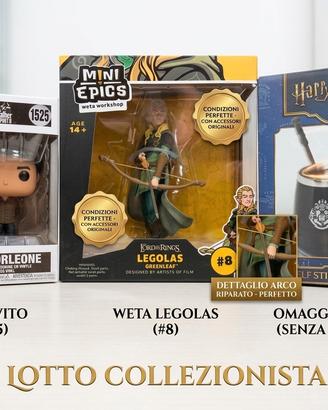 Lotto Legolas Weta + Funko Corleone + tazza Herry 