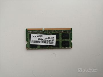 RAM 4GB DDR3 PC3 per pc portatile