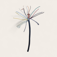 Cavo vintage gommato nero tipo videocitofono