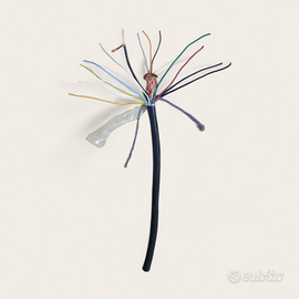 Cavo vintage gommato nero tipo videocitofono