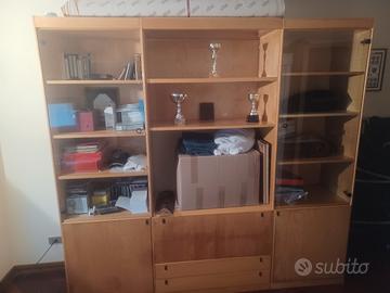  mobile libreria e porta tv legno