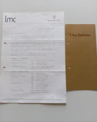 Documentazione d'archivio Direzione  Cartier 1985 