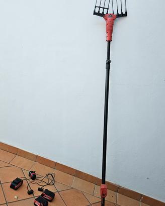 potatore su asta e abbacchiatore olive a batteria