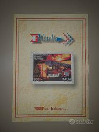 Folder francobolli Vigili del Fuoco
