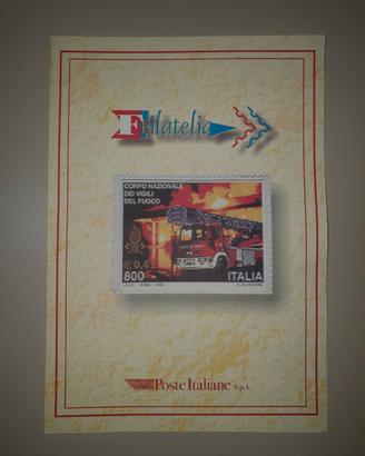 Folder francobolli Vigili del Fuoco