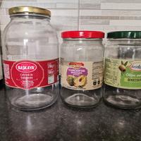 BARATTOLI IN VETRO GRANDI CON COPERCHIO X CONSERVE