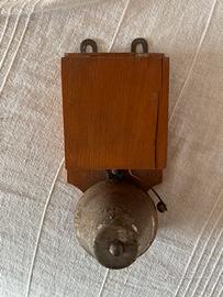 Campanella scolastica antica in legno