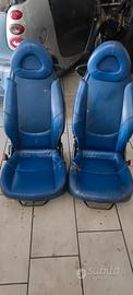 Sedili in pelle blu Smart 450