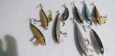10 esche artificiali pesca vintage anni 70/80