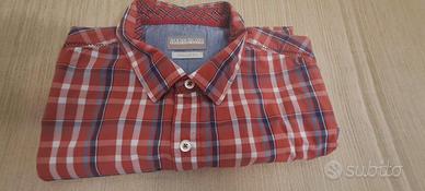 camicia uomo a quadri rossa Napapijri taglia XXl a