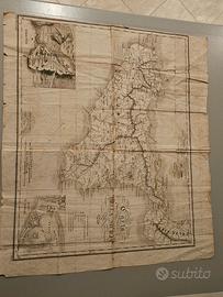 Mappe antiche originali Calabria e Sicilia 
