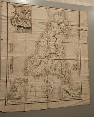 Mappe antiche originali Calabria e Sicilia 