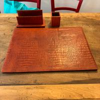 Set da scrivania in Coccodrillo