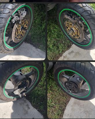 coppia ruote complete Kawasaki Ninja