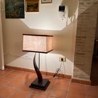 Lampada Scultorea (89cm) in Corno Naturale