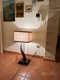 Lampada Scultorea (89cm) in Corno Naturale