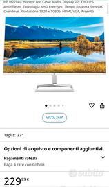 Monitor HP 27 con audio