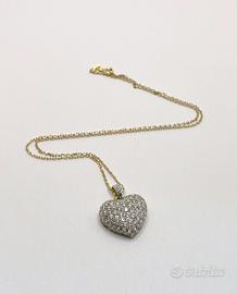 Girocollo cuore oro 18 kt diamanti naturali (I)