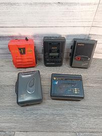 Lotto 5 mangiacassette portatili parzialmente funz