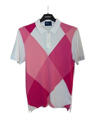 Fred Perry polo XL originale rosa bianco