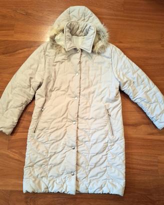 Piumino donna invernale trapuntato color panna