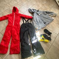 Salopette/pantalone calzini guanti giaccone