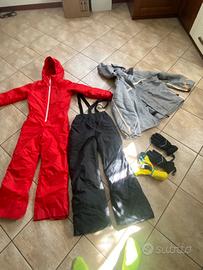 Salopette/pantalone calzini guanti giaccone