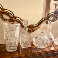 SET CRISTALLO 6pz VASI-DECANTER-LIQUORI-CARAMELLE