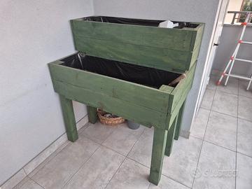 Fioriera Doppia Rialzata per Orto sul Balcone