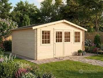 CASETTA DI LEGNO KEN robusta 34mm 446x416x247h cm