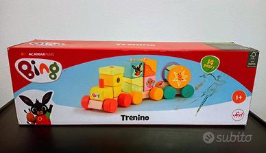 Trenino componibile in legno come nuovo