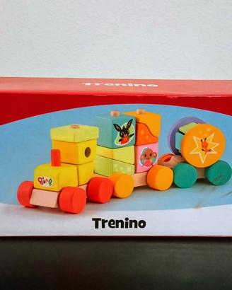 Trenino componibile in legno come nuovo
