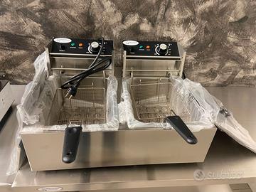 Friggitrice elettrica doppia vasca 6+6 litri