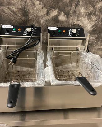 Friggitrice elettrica doppia vasca 6+6 litri