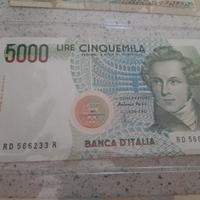 Banconota 5000 Lire V. Bellini