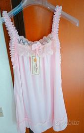 Pigiama estivo rosa con frappe 