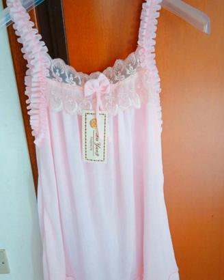 Pigiama estivo rosa con frappe 