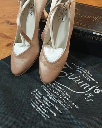 scarpe da ballo da competizione tg38 in raso nuove