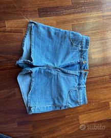 Pantaloncini jeans a vita alta